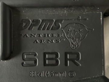 Selling: Sbr panther arms c02 bb gun 