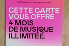 Vente: Carte Deezer Premium ou famille - 4 mois offert (60€)