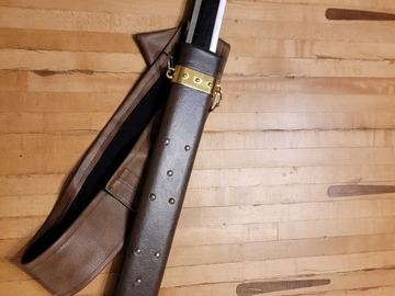 Selling with online payment: "Sting" style sword prop with sheath and faux leather belt