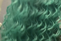 Selling with online payment: Green Curly Wig