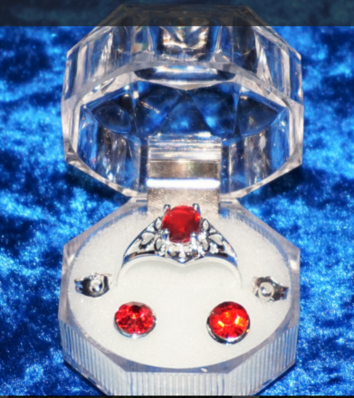 360-925 Stamped Rings & Earrings & Acrylic Gift Boxes