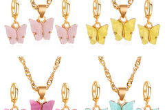 Comprar ahora: 35 Set Fashion Acrylic Butterfly Necklace Earring Set