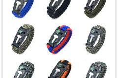 Comprar ahora: 100pcs multi-function outdoor umbrella rope survival bracelet