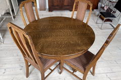 Individual Seller: Antique oak dining table and chairs