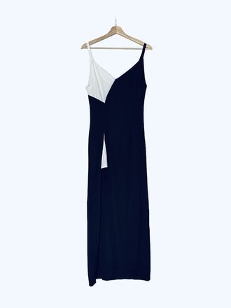 Black and White High Low Maxi Dress NWOT 8 Piece Size S-XXL