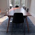 Individual Seller: Article Seno Walnut Dining Table for 8 and Svelti Chairs (8) 