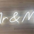 Renting out:  Mr & Mrs neon sign 