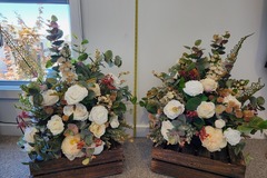 Selling: Faux silk floral arrangements