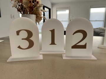 Selling: Arched Table Numbers