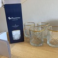 Selling: Gold rim tumbler glasses (80 total)