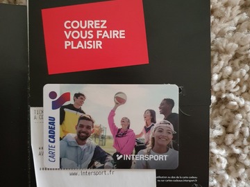 Vente: Carte cadeau Intersport (50€)