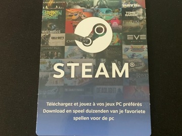 Vente: Carte Cadeau Steam (50€)