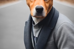 Selling: Human with dog head