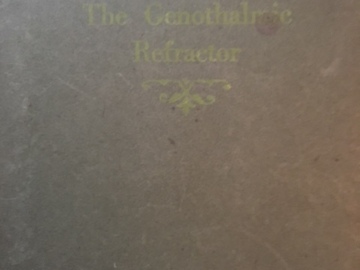 Selling with online payment: 1922 - The Genothalmic Refractor by Dr. Fisher