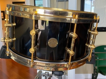Selling with online payment: Reduced $499 Gretsch New Classic Limited 6.5x14 Black Brass MINT