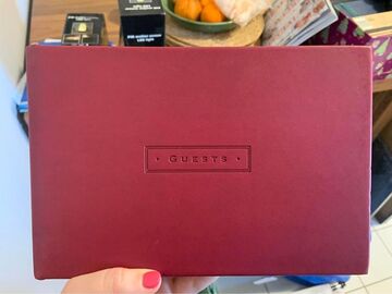 Selling: Maroon Leather Guest Book