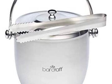 Selling: Ice Bucket with Lid and Tongs, Stainless Steel, 1.85 L