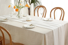 Selling: White chiffon table runners