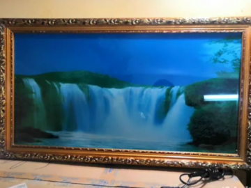 Selling: Waterfall painting with lights and sound