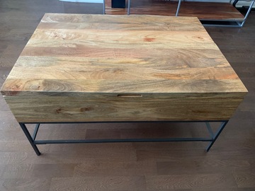Individual Seller: West Elm Coffee Table with Pop Up Storage (Mango Wood)
