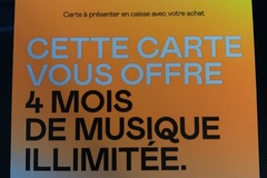 Vente: Carte Deezer 4 mois (40€)