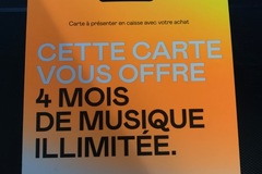 Vente: Carte Deezer 4 mois (40€)