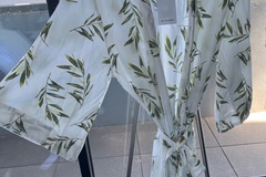 Selling: Piyama Short Kimono Robe (Olive Leaf) - Size S/M