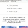 Vente: Coffret Smartbox "Rêves d’Europe" (399,90€) 