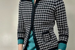 Selling: Houndstooth Collared Cardigan