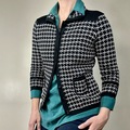 Selling: Houndstooth Collared Cardigan