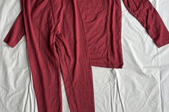 Selling Now: Superfine EDZ merino wool red baselayer top and bottom age 11-12