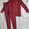 Selling Now: Superfine EDZ merino wool red baselayer top and bottom age 11-12