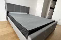 Individual Seller: Grey Leather Queen Bed
