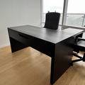 Individual Seller: Black Wood Office Desk Pull-Out panel
