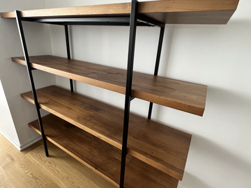 Individual Seller: Designer Wood Shelf - Bookcase - Metal Frame
