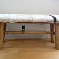 Business: Danish Design Rustic Goat Fur Bench | Bloomingville Denmark