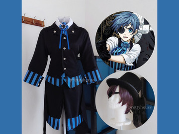 Selling with online payment: Ciel Phantomhive from Kuroshitsuji Black Butler Cosplay Costume