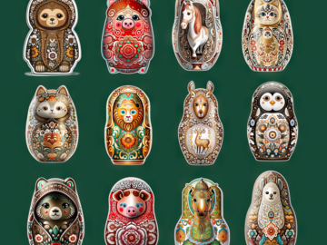 Selling: Russian Doll Matryoshka Stickers