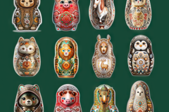 Selling: Russian Doll Matryoshka Stickers