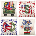 Buy Now: American independence day linen print cushion cover - 80 pcs