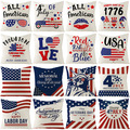 Comprar ahora: Independence Day letters linen pillow cushion cover - 80 pcs