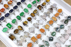 Comprar ahora: Various natural stone rings - 500 pcs