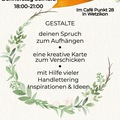 Workshop offering (dates): Handlettering Workshop im Cafe