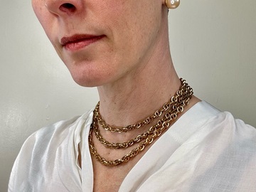 Selling: Chain Link Layered Gold Necklace 