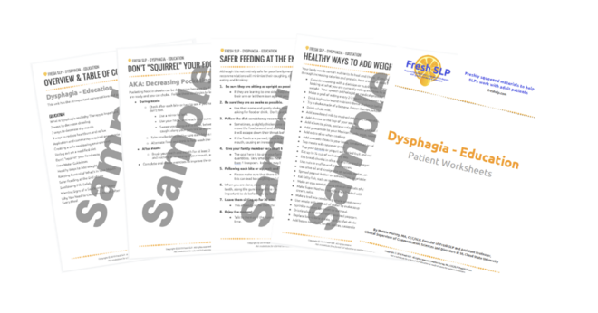 Dysphagia Education Materials