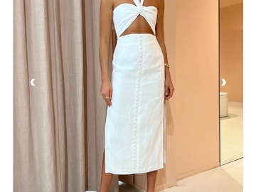 Selling: Joslin White Linen Dress - midi