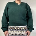 Selling: & Other Stories Deep Green Wrap Sweater