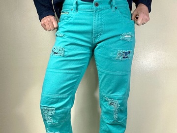 Selling: Distressed Teal Green Pants