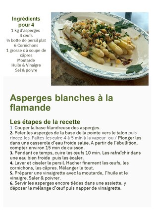Asperges blanches à la flamande