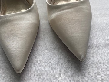Selling: ASOS DESIGN Samber slingback stiletto heels in ivory